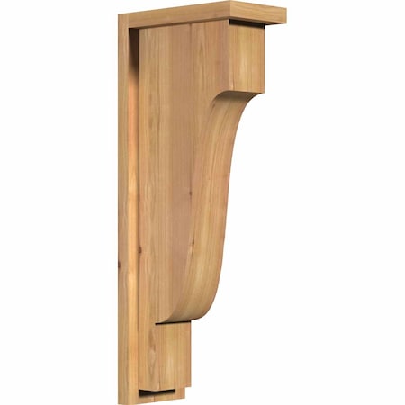 Ekena Millwork Newport Smooth Corbel w/Backplate, Western Red Cedar, 5 1/2"W x 10"D x 26"H COR06X10X26NEW01SWR